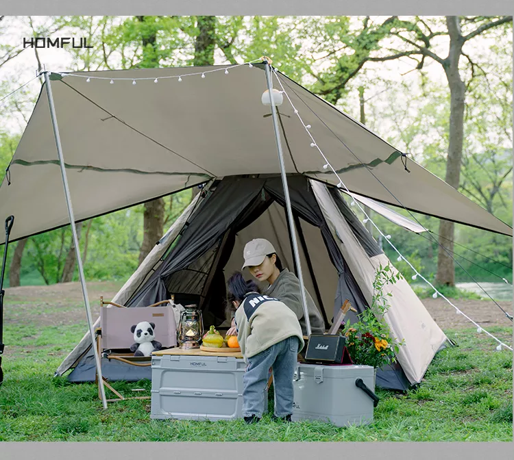 Cheap Goat Tents HOMFUL New Arrival Wholesale Waterproof Camping Tents Steeple Tent Outdoor Tents   